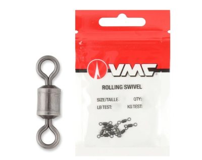 Вертлюжок VMC Rolling Swivel (RS) -#9 33lb(15кг) B.Ni (10шт) -7789